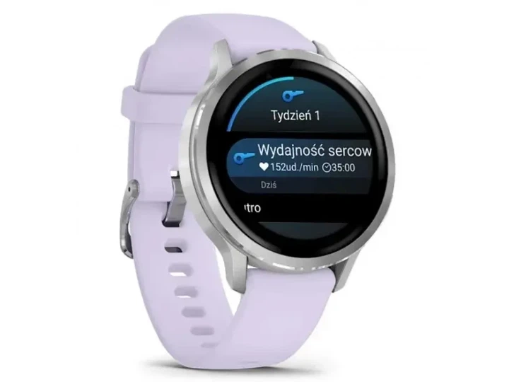 Смарт-годинник Garmin Venu 4 41 mm Silver with Periwinkle Silicone Band (010-03013-01) - изображение 2