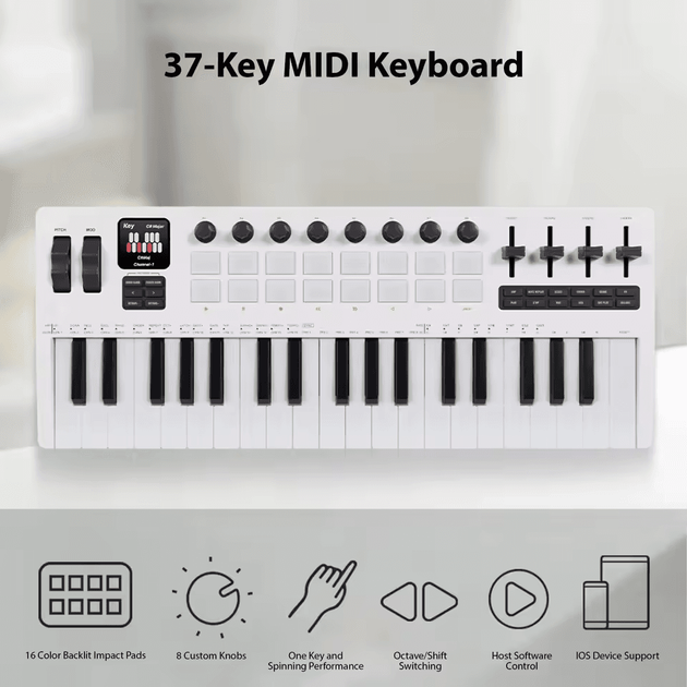 M-VAVE SMK-37 PRO Midi Клавиатура – фото, отзывы, характеристики в