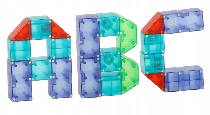 Klocki magnetyczne świecące KIK Light Magnetic Blocks Figury 134 elementy (5903039752733) - obraz 4