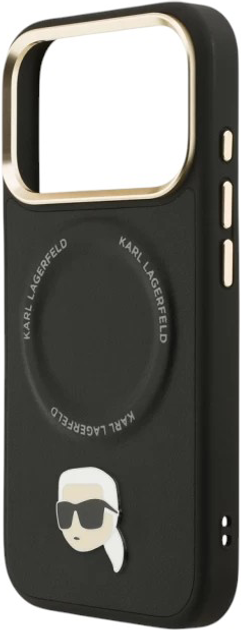 Панель Karl Lagerfeld Big Strap Karl Metal Logo MagSafe  do Apple iPhone 17 Pro Black (3666339539771) - зображення 5