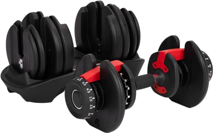 Hantel regulowany ModernHome by Multistore żeliwny z podstawką 2.5-24 kg GB-FW207-24KG (5905817008025) - obraz 3