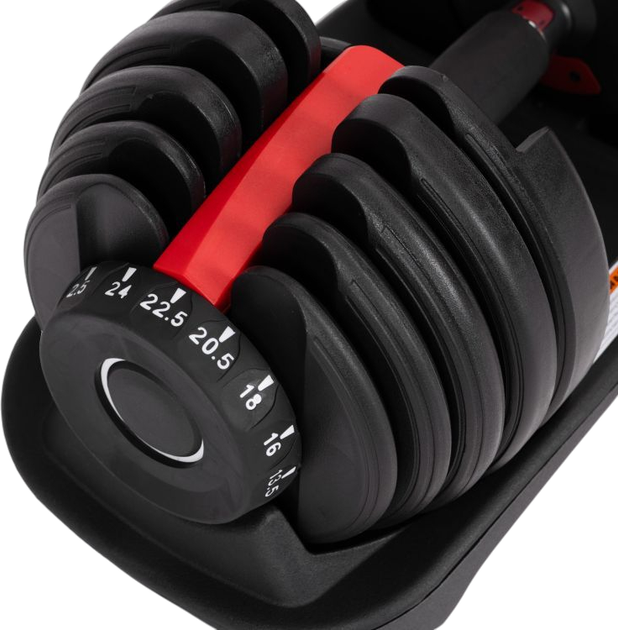 Hantel regulowany ModernHome by Multistore żeliwny z podstawką 2.5-24 kg GB-FW207-24KG (5905817008025) - obraz 4