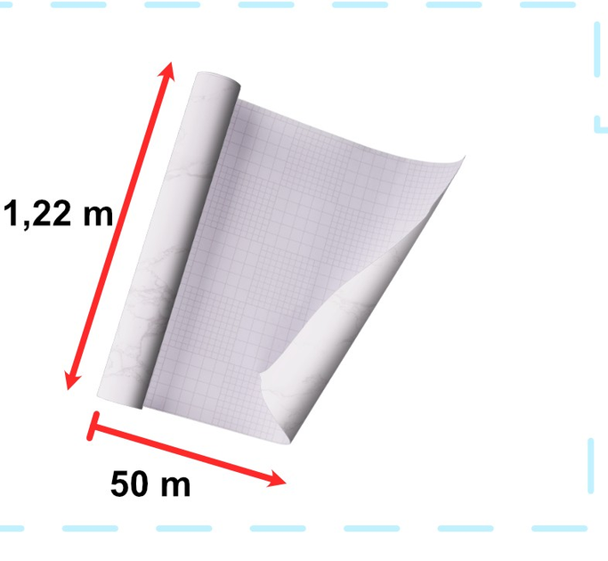 Самоклеюча плівка Ikonka 1.22 x 50 м Білий мармур - Магнолія (5903039728202) - зображення 4