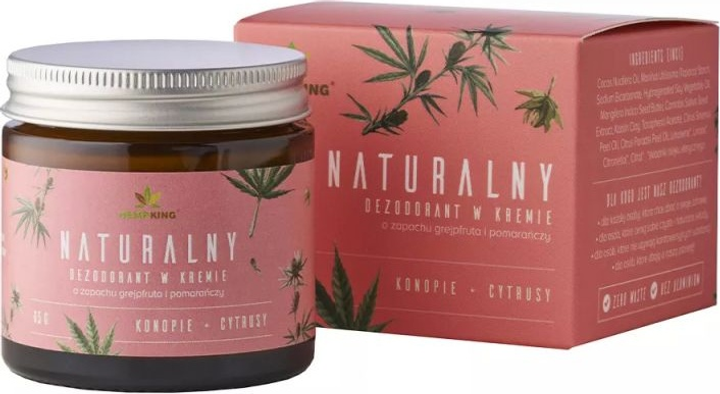 Кремовий  дезодорант Hempking Грейпфрут і Апельсин натуральний 65 г (5904806120465) - зображення 1