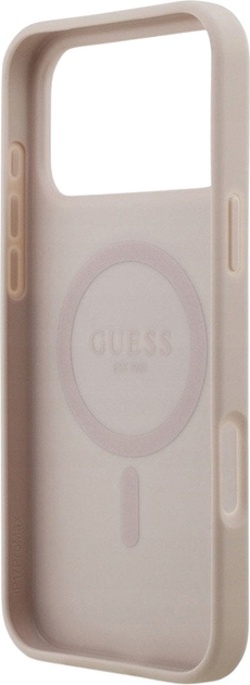 Etui plecki Guess 4G Circle Classic Logo MagSafe do Apple iPhone 17 Pro Max Pink (3666339490072) - obraz 7