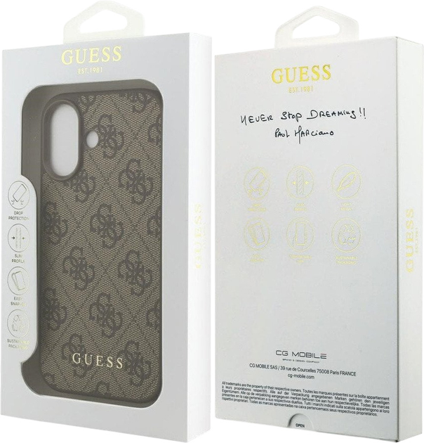 Панель Guess 4G Classic Case для iPhone 17 Brown (3666339556143) - зображення 8