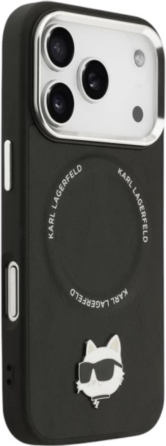 Панель Karl Lagerfeld Choupette Pin MagSafe do Apple iPhone 17 Pro Black (3666339496111) - зображення 5