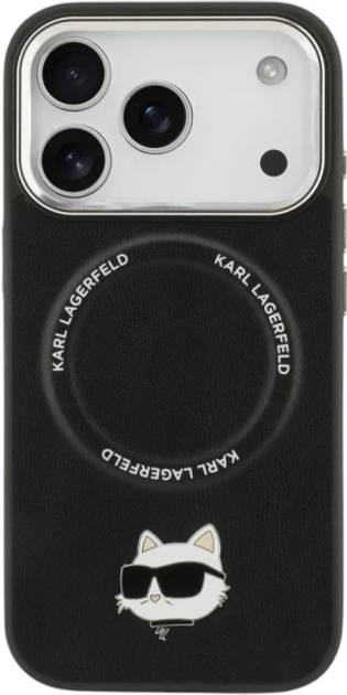 Панель Karl Lagerfeld Choupette Pin MagSafe do Apple iPhone 17 Pro Max Black (3666339495961) - зображення 3