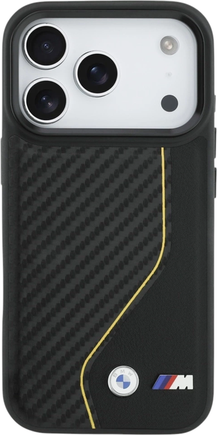 Etui plecki BMW M Carbon Line & Logo MagSafe do Apple iPhone 17 Pro Yellow (BMHMP17L25PCCSCKY) - obraz 2