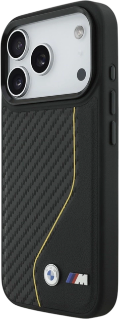 Etui plecki BMW M Carbon Line & Logo MagSafe do Apple iPhone 17 Pro Yellow (BMHMP17L25PCCSCKY) - obraz 4