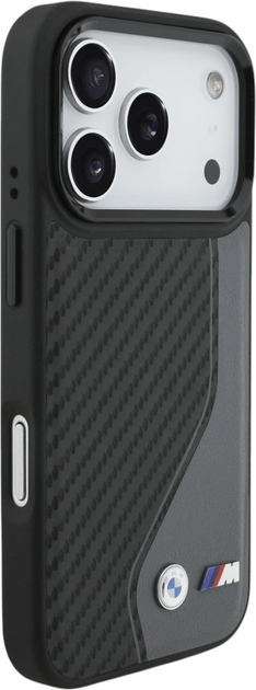 Панель BMW M Carbon Logo MagSafe для Apple iPhone 17 Pro Graphite (BMHMP17L25PCCSCAK) - зображення 3