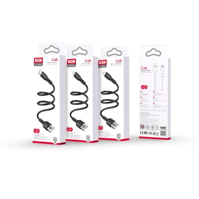 Дата кабель USB 2.0 AM to Lightning 1.0m black XO - Фото 3 Дата кабель USB 2.0 AM to Lightning 1.0m black XO - зображення 3