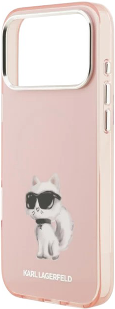 Etui Karl Lagerfeld IML Aquarelle Choupette MagSafe do Apple iPhone 17 Pro Max Pink (3666339531041) - obraz 6