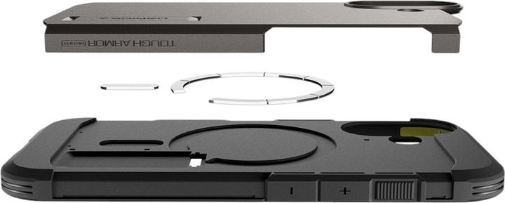 Etui Spigen Tough Armor "T" MagSafe do Apple iPhone 17 Gun Metal (8800283315240) - obraz 9