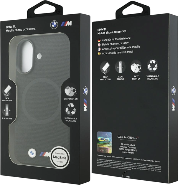 Панель BMW M FW Metal Logo MagSafe для Apple iPhone 17 Black (BMHMP17S25PFWSMK) - зображення 8