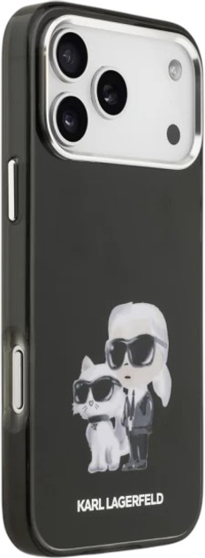 Панель Karl Lagerfeld IML Aquarelle Karl & Choupette MagSafe do Apple iPhone 17 Pro Max Black (3666339531201) - зображення 4
