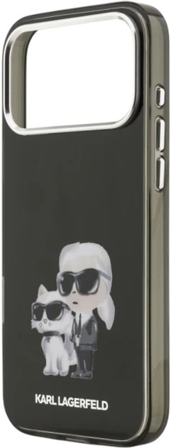 Панель Karl Lagerfeld IML Aquarelle Karl & Choupette MagSafe do Apple iPhone 17 Pro Max Black (3666339531201) - зображення 5