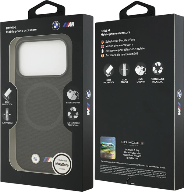 Панель BMW M FW Metal Logo MagSafe для Apple iPhone 17 Pro Black (BMHMP17L25PFWSMK) - зображення 8