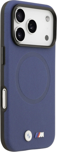 Панель BMW M FW Metal Logo MagSafe для Apple iPhone 17 Pro Navy Blue (BMHMP17L25PFWSMB) - зображення 3