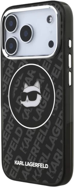 Панель Karl Lagerfeld IML Choupette Head MagSafe do Apple iPhone 17 Pro Black (3666339499556) - зображення 3