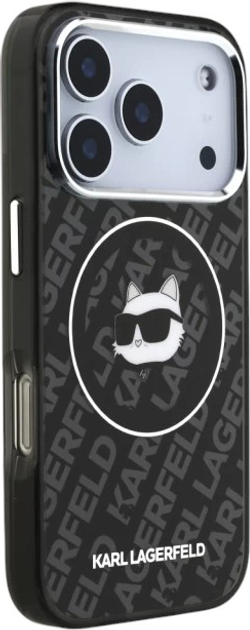 Панель Karl Lagerfeld IML Choupette Head MagSafe do Apple iPhone 17 Pro Black (3666339499556) - зображення 5
