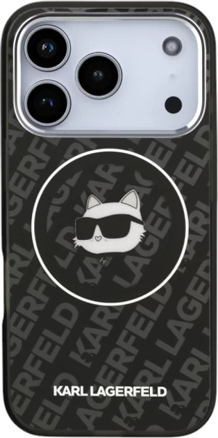 Панель Karl Lagerfeld IML Choupette Head MagSafe do Apple iPhone 17 Pro Max Black (3666339499563) - зображення 4