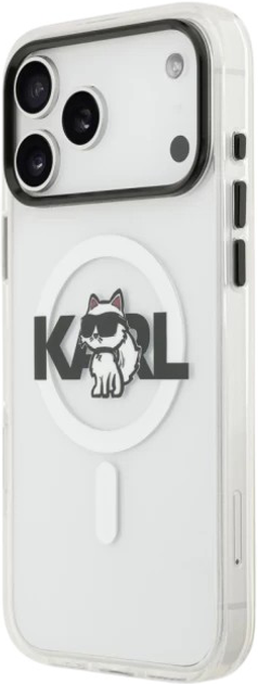Панель Karl Lagerfeld IML Choupette Sketch Logo MagSafe do Apple iPhone 17 Pro Max Transparent (3666339504700) - зображення 3