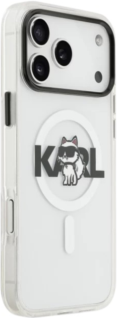 Панель Karl Lagerfeld IML Choupette Sketch Logo MagSafe do Apple iPhone 17 Pro Max Transparent (3666339504700) - зображення 5