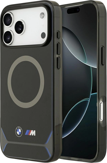 Панель BMW M IML Metal Buttons & Logo MagSafe для Apple iPhone 17 Pro Max Blue (BMHMP17X25HFGCKB) - зображення 1