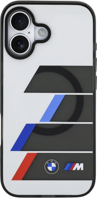 Панель BMW M IML Metal Buttons Tricolor Lines MagSafe для Apple iPhone 17 Gray (BMHMP17S25HTTRIA) - зображення 2