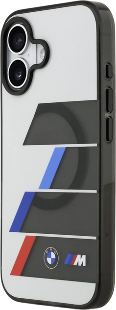 Панель BMW M IML Metal Buttons Tricolor Lines MagSafe для Apple iPhone 17 Gray (BMHMP17S25HTTRIA) - зображення 4