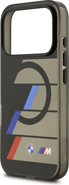 Панель BMW M IML Metal Buttons Tricolor Lines MagSafe для Apple iPhone 17 Pro Black (BMHMP17L25HTTRIK) - зображення 6