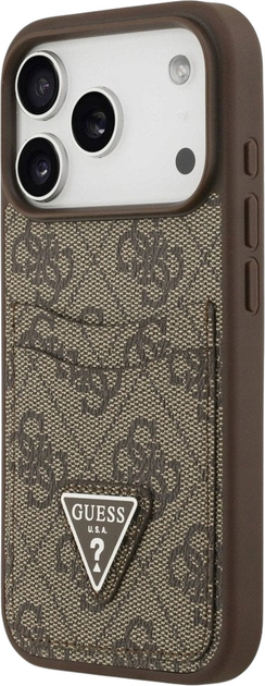 Панель Guess 4G Double Card Triangle для iPhone 17 Pro Brown (3666339552602) - зображення 2