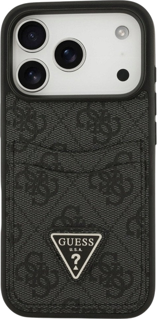 Панель Guess 4G Double Card Triangle для iPhone 17 Pro Black (3666339552640) - зображення 3