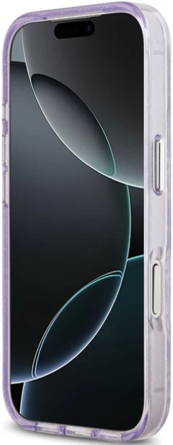 Панель Karl Lagerfeld IML Glitter Karl & Choupette Heads MagSafe do Apple iPhone 17 Pro Max Purple-Transparent (3666339498924) - зображення 5