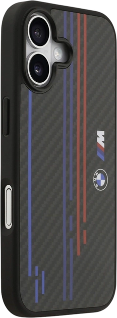 Etui plecki BMW M Kevlar Lines & Logo MagSafe do Apple iPhone 17 Black (BMHMP17S25CFSTSK) - obraz 2