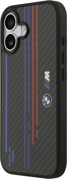 Etui plecki BMW M Kevlar Lines & Logo MagSafe do Apple iPhone 17 Black (BMHMP17S25CFSTSK) - obraz 3