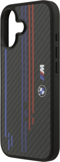Etui plecki BMW M Kevlar Lines & Logo MagSafe do Apple iPhone 17 Black (BMHMP17S25CFSTSK) - obraz 5