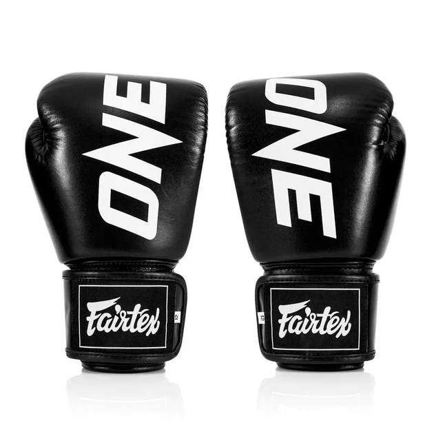 Рукавички боксерські шкіряні з бинтами Fairtex BGV1-ONE 16 унцій, чорні - изображение 2