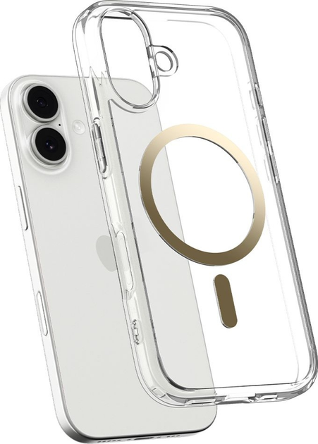 Панель Spigen Ultra Hybrid MagSafe для Apple iPhone 17 Clear/Gold (8800283315141) - зображення 4