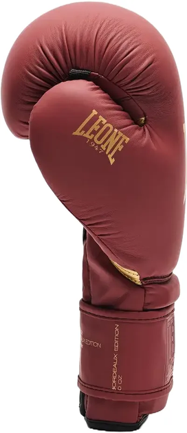 Рукавички боксерські з капою Leone GN059X BORDEAUX ED 10 унцій, червоні - изображение 4