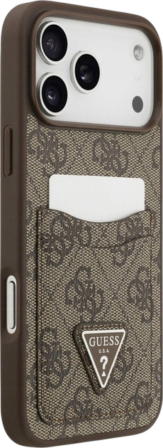 Панель Guess 4G Double Card Triangle для iPhone 17 Pro Max Brown (3666339552619) - зображення 4