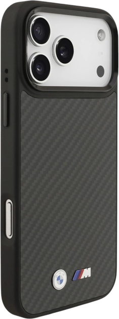 Etui plecki BMW M Kevlar Matt MagSafe do Apple iPhone 17 Pro Black (BMHMP17L24CFMMK) - obraz 3