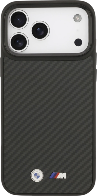 Etui plecki BMW M Kevlar Matt MagSafe do Apple iPhone 17 Pro Max Black (BMHMP17X24CFMMK) - obraz 2