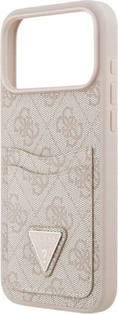 Etui plecki Guess 4G Double Card Triangle do iPhone 17 Pro Max Pink (3666339552732) - obraz 6