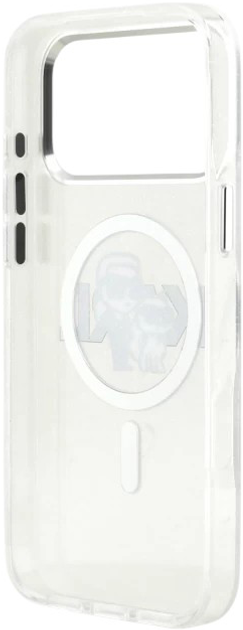 Панель Karl Lagerfeld IML Glitter Karl & Choupette Sketch MagSafe do Apple iPhone 17 Pro Max Transparent (3666339504540) - зображення 7