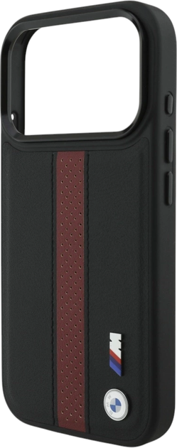 Панель BMW M Perforated Stripe Logo MagSafe для Apple iPhone 17 Pro Red (3666339481667) - зображення 6