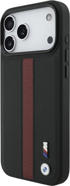 Панель BMW M Perforated Stripe Logo MagSafe для Apple iPhone 17 Pro Max Red (BMHMP17X25PCPSKR) - зображення 4