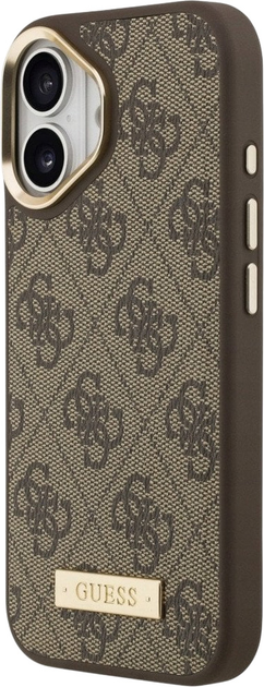 Панель Guess 4G Logo Plate MagSafe для iPhone 17 Brown (3666339489762) - зображення 2