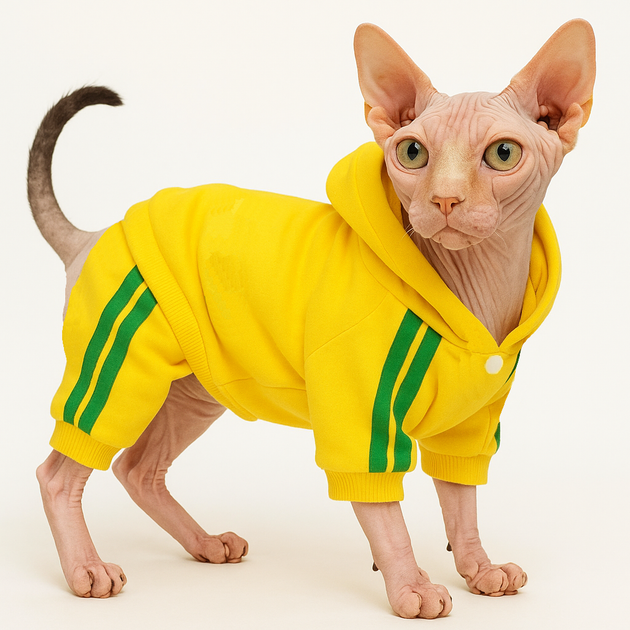 Спортивний костюм для котів (кішок) Adidog S Жовтий - зображення 2